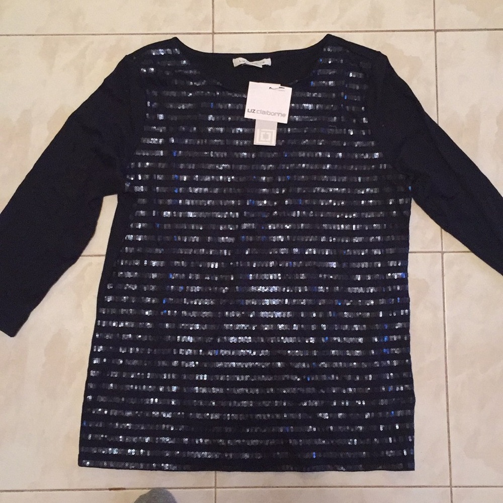 Liz clairborne sequin top
